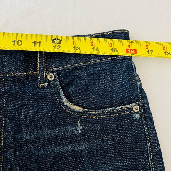 Zara Women Distressed Slim Full-Length Straight Leg Mid Rise Blue Jeans Sz 6 NWT - Picture 13 of 16